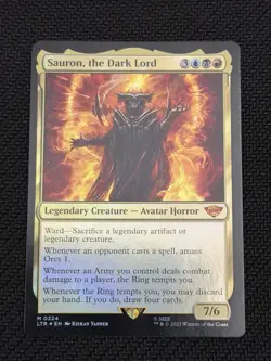 MTG Lord of the Rings - Mythic, FOIL Card #M0224 - Sauron, the Dark Lord - NM - Image 1