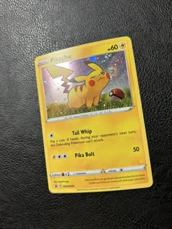 DOUBLE SWIRL Pokemon Pikachu SWSH039 Cosmo Holo Rare Black Star Promo Card NM - Image 2