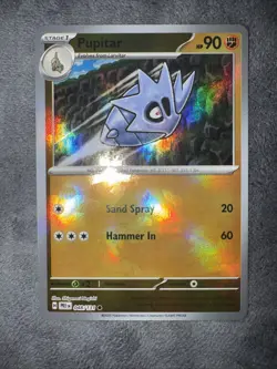 Pokemon 2025 Pupitar Prismatic Evolutions 048/131 MASTER Ball Foil Pokemon Card - Image 1