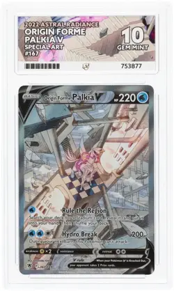 ACE 10 Origin Forme Palkia V 167/189 Astral Radiance Pokemon Card - Gem Mint - Image 1