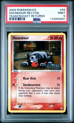 POKEMON EX TEAM ROCKET RETURNS HOUNDOUR #59 REVERSE PSA 9 MINT #113050081 - Image 1