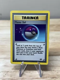 Vintage Pokemon Master Ball 116/132 Gym Challenge Trainer Card WOTC LP/MP - Image 1