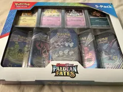 SEALED Pokemon Scarlet Violet Paldean Fates 5 Mini Tins - 4 Promos Costco Bundle - Image 2