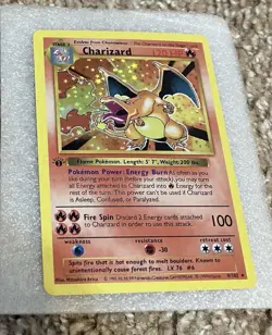 Fan made art work Charizard 4/102 First edition Holo Rare 1999 Pokemon Base Set - Image 1