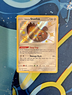 Galarian Stunfisk SV088/SV122 Shiny Vault Holo Pokemon 2021 Shining Fates - NM - Image 1