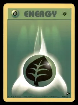 Lightly Played Grass Energy 129/132 1st Edition Gym Challenge - Image 1