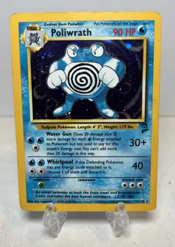 Poliwrath 15/130 Base Set 2 Holo Pokemon TCG MP Vintage - Image 1