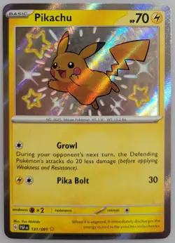 Pikachu 131/091 SV: Pokemon Paldean Fates Holo NM - Image 1
