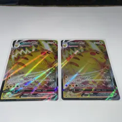 PIKACHU VMAX POKEMON HOLO FULL ART SWSH286 X2 LOT NM - Image 1