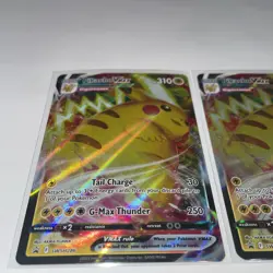 PIKACHU VMAX POKEMON HOLO FULL ART SWSH286 X2 LOT NM - Image 3