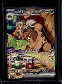 2025 Pokemon SV Destined Rivals DRI EN Arven's Mabosstiff ex #235/182 - Image 1