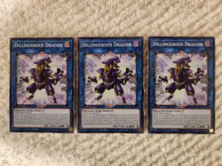 Yugioh Dillingerous Dragon DANE-EN041 Common 1st Edition NM X3 - Image 1