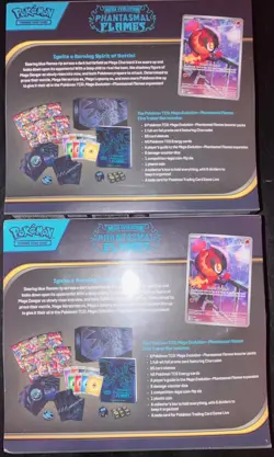 Lot of 2X Pokemon TCG Phantasmal Flames Elite Trainer Box ETB NEW SEALED IN HAND - Image 2