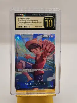 CGC 10 PRISTINE JAPANESE ONE PIECE 2024 Monkey D Luffy P-055 The Best PRB-01 - Image 1