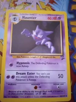 Haunter 29/102 Base Set Shadowless WOTC Vintage 1999 Pokemon TCG Card - HP - Image 3