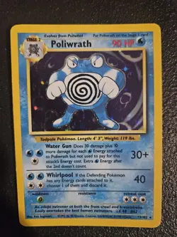 Poliwrath 13/102 - Base Set Holo Rare Vintage 1999 WoTC Pokemon TCG - Image 2
