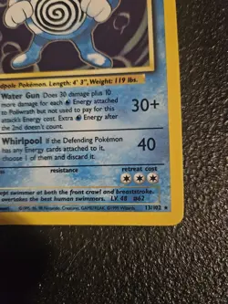 Poliwrath 13/102 - Base Set Holo Rare Vintage 1999 WoTC Pokemon TCG - Image 4