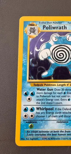 Pokemon Cards: Base Set Rare Holo: Poliwrath 13/102 TCG 1999 WOTC Vintage - Image 2