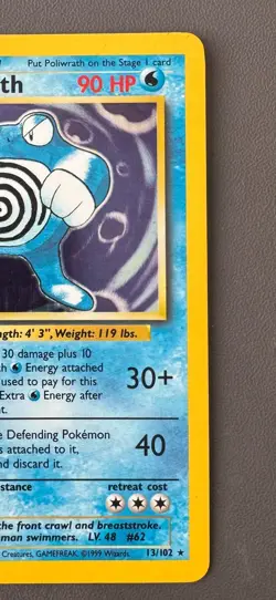 Pokemon Cards: Base Set Rare Holo: Poliwrath 13/102 TCG 1999 WOTC Vintage - Image 4