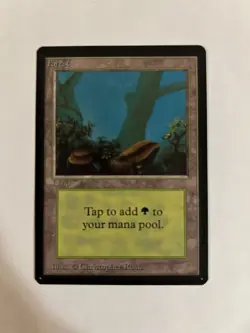 MTG Magic the Gathering English Forest Beta Light Play Card - Image 1