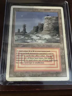 Plateau Revised Edition Land Magic The Gathering Heavy Play See Pictures. - Image 1