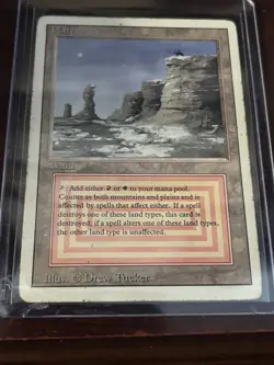 Plateau Revised Edition Land Magic The Gathering Heavy Play See Pictures. - Image 3