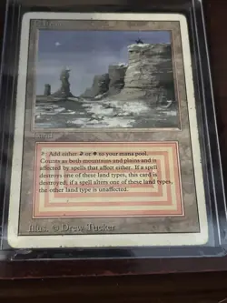 Plateau Revised Edition Land Magic The Gathering Heavy Play See Pictures. - Image 5