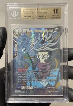 Trunks memories of the past spr-s bgs 10 dragon ball super card game bt7-030 psa - Image 1