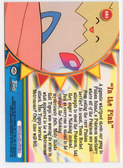 In the Pink Holo OR5 TV animation edition Topps Pokemon Card - Image 2