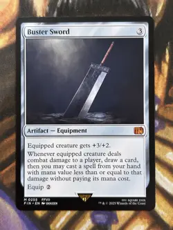Buster Sword #0255 MTG Final Fantasy Regular Mythic - NM/M 🗡 - Image 1