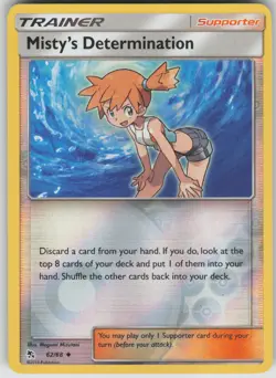 Pokemon TCG Misty's Determination Uncommon Reverse Holo Hidden Fates 62/68 - Image 1