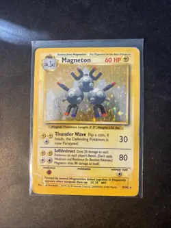 Magneton 9/102 Base Set Holo Rare Pokemon Card LP Wotc 1999 - Image 1