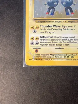 Magneton 9/102 Base Set Holo Rare Pokemon Card LP Wotc 1999 - Image 2