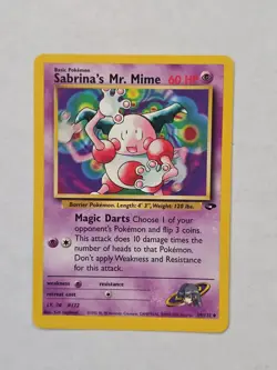 Sabrina's Mr. Mime - 59/132 Gym Challenge Uncommon Pokemon - NM - Image 1