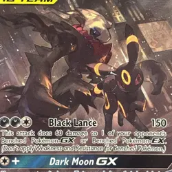 Umbreon & Darkrai GX Tag Team SM241 Alternate Full Art Promo Pokemon *Damaged - Image 2