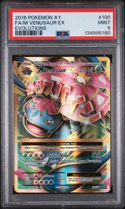 M Venusaur EX 100/108 - PSA 9 MINT - 2016 Pokemon XY Evolutions Full Art Holo - Image 1