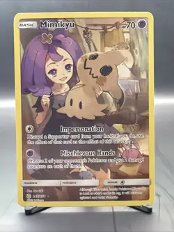 2019 Pokemon Sun and Moon Cosmic Eclipse #245 Mimikyu Secret Rare - Image 1