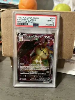 2022 Pokemon SWSH Brilliant Stars Mimikyu VMAX #069 FA PSA 10 Gem Mint - Image 1