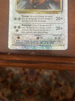 Pokemon Tauros Legendary Collection Reverse Holo 65/110 Uncommon 2002 English - Image 4