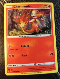 2021 Pokemon - Charmander SWSH092 Black Star Promo w/ HD SWIRL - Image 1