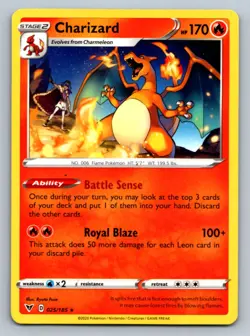 Charizard Rare SWSH04: Vivid Voltage 025/185 NM - Pokemon TCG - Image 1