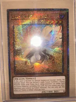 Fallen of Albaz New Art Quarter Century Secret Rare 1st Ed RA04 Stampede Yugioh - Image 2