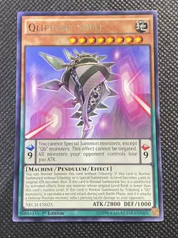 YuGiOh! Qliphort Shell NECH-EN025 Rare 1st Edition Near Mint The New Challengers - Image 1