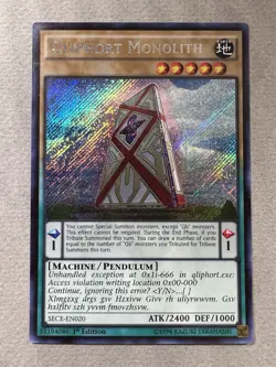 Qliphort Monolith SECE-EN020 1st Edition NM - Image 1