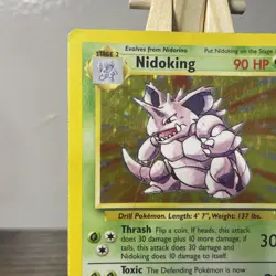 Pokemon Nidoking Base Set 11/102 Holo 1999-2000 Wizards Vintage WOTC TCG MP+ - Image 2