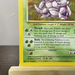 Pokemon Nidoking Base Set 11/102 Holo 1999-2000 Wizards Vintage WOTC TCG MP+ - Image 5