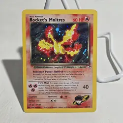 Rocket's Moltres - 12/132 Gym Heroes Unlimited Holo Rare Pokemon Card - Image 1