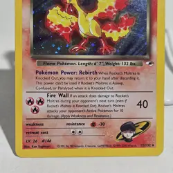 Rocket's Moltres - 12/132 Gym Heroes Unlimited Holo Rare Pokemon Card - Image 2