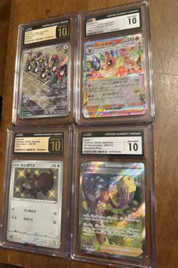 Graded Pokemon Card Slabs - GRADE MIX LOT Of 4 - All 10 ‘s Japanese Pristine X 2 - Image 1