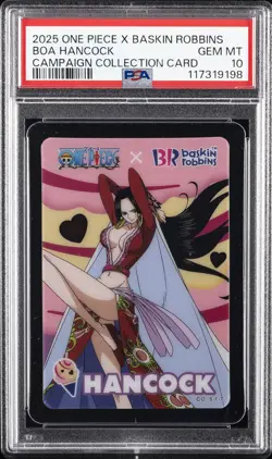 2025 ONE PIECE X BASKIN ROBBINS ONE PIECE CAMPAIGN COLLECTION BOA HANCOCK PSA 10 - Image 1